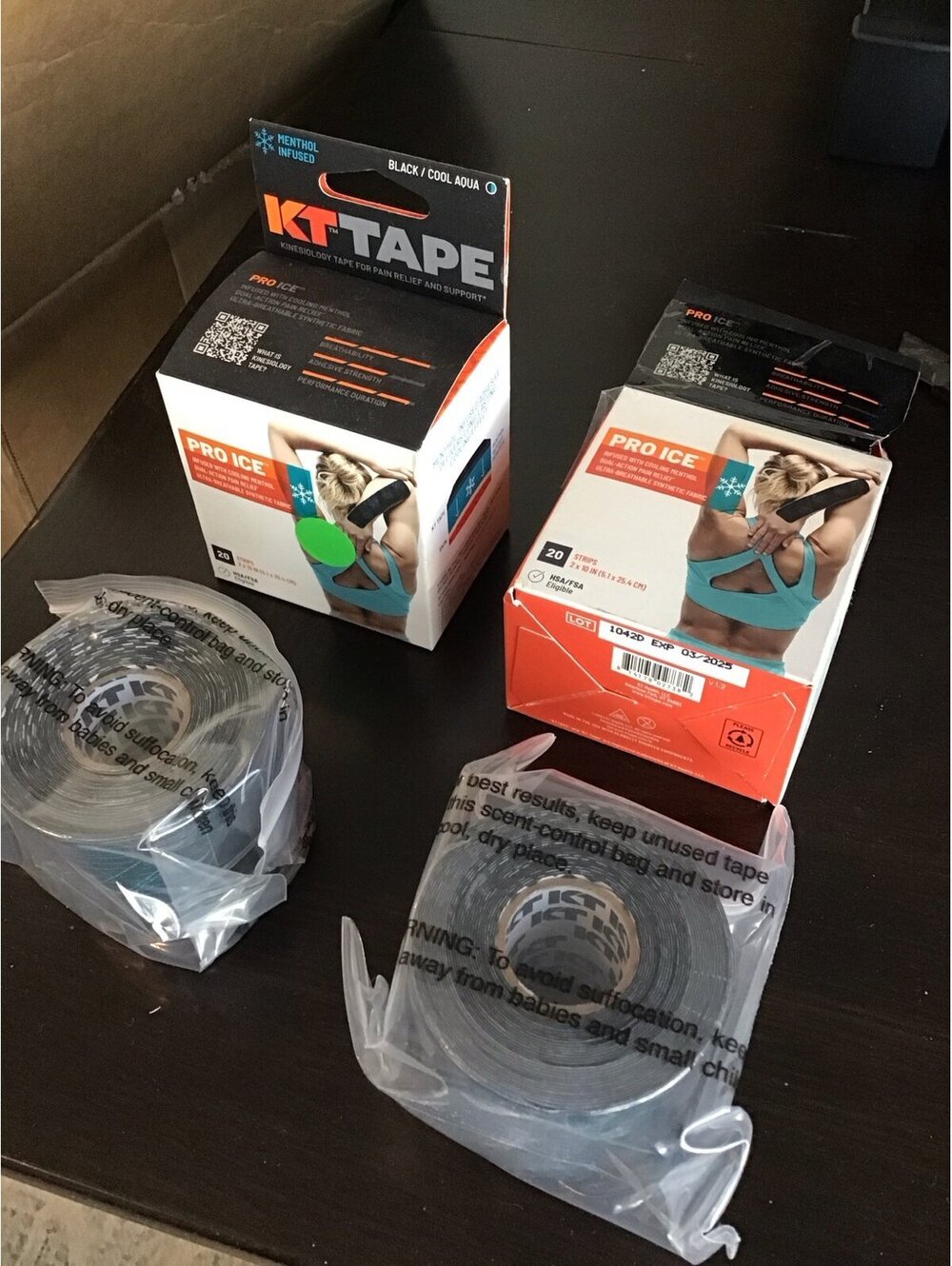 Set of 2 kt tapes, 20 in each box, new from cvs